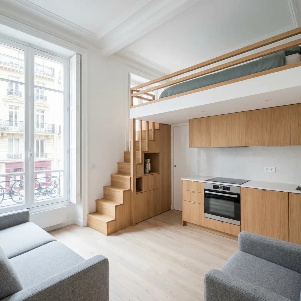 Rénover un 20m² : Gagner de la place sans pousser les murs